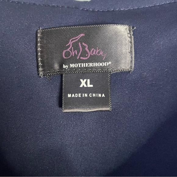 Oh Baby by Motherhood‎ Navy Blue Lace Tie Waist Dress XL Sleeveless - Picture 7 of 7